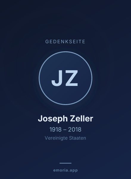 Gedenkportrait von Joseph Zeller