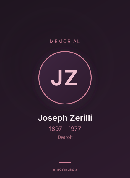 Memorial portrait of Joseph Zerilli