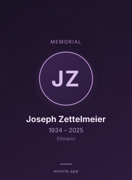 Memorial portrait of Joseph Zettelmeier
