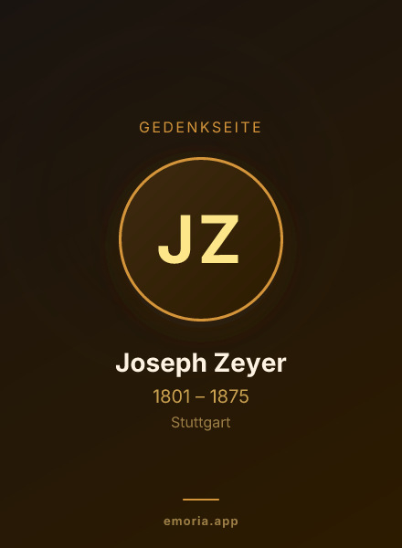 Gedenkportrait von Joseph Zeyer