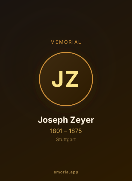 Memorial portrait of Joseph Zeyer