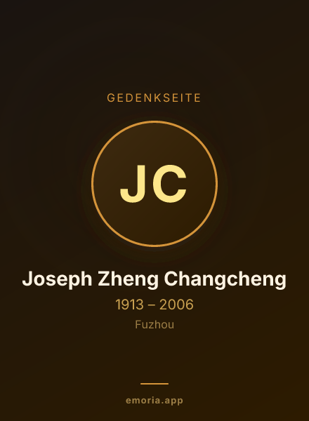 Gedenkportrait von Joseph Zheng Changcheng
