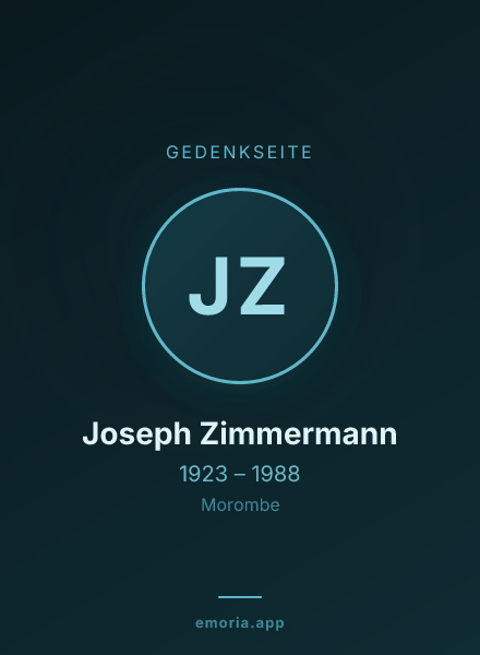 Gedenkportrait von Joseph Zimmermann