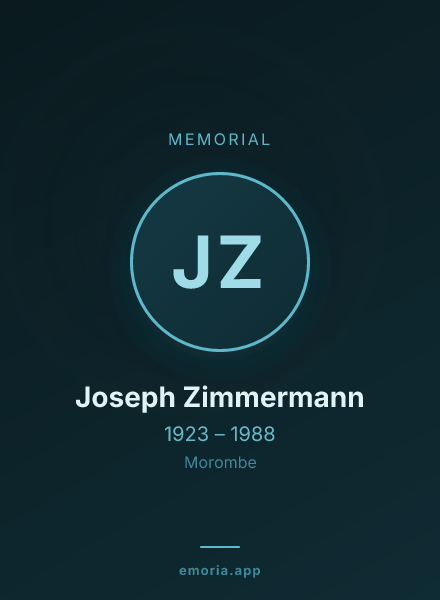 Memorial portrait of Joseph Zimmermann