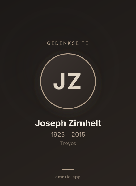 Gedenkportrait von Joseph Zirnhelt