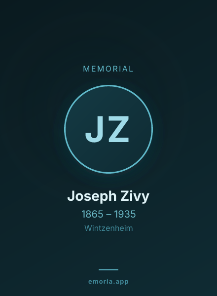 Memorial portrait of Joseph Zivy