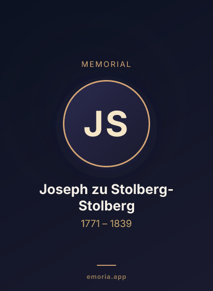 Memorial portrait of Joseph zu Stolberg-Stolberg