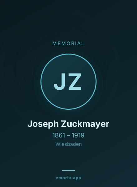 Memorial portrait of Joseph Zuckmayer