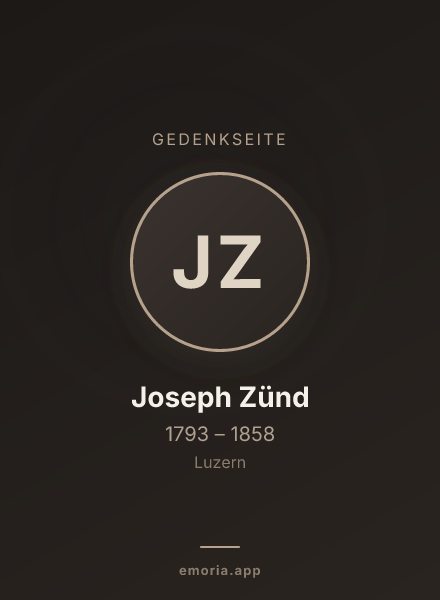 Gedenkportrait von Joseph Zünd