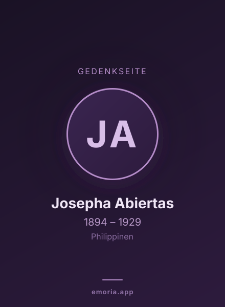 Gedenkportrait von Josepha Abiertas