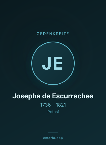 Gedenkportrait von Josepha de Escurrechea