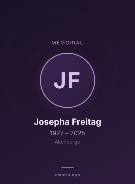 Memorial portrait of Josepha Freitag