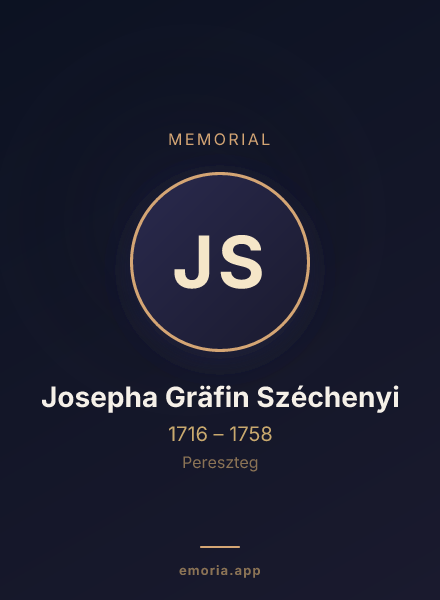 Memorial portrait of Josepha Gräfin Széchenyi