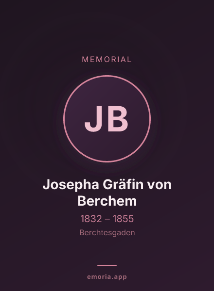 Memorial portrait of Josepha Gräfin von Berchem