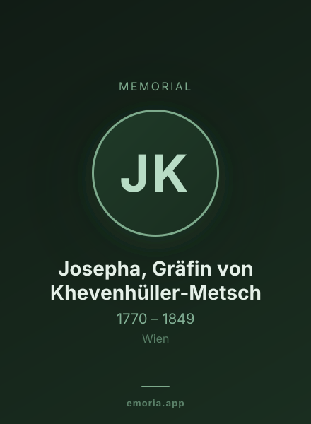 Memorial portrait of Josepha, Gräfin von Khevenhüller-Metsch