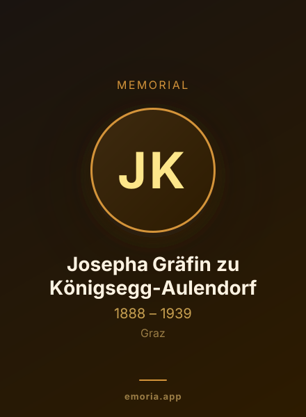Memorial portrait of Josepha Gräfin zu Königsegg-Aulendorf
