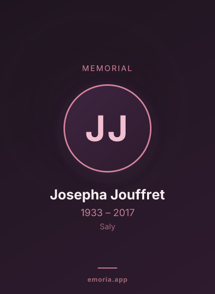 Memorial portrait of Josepha Jouffret
