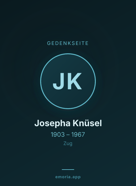 Gedenkportrait von Josepha Knüsel