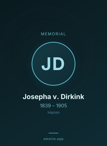 Memorial portrait of Josepha v. Dirkink