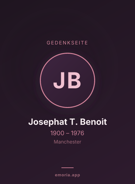 Gedenkportrait von Josephat T. Benoit