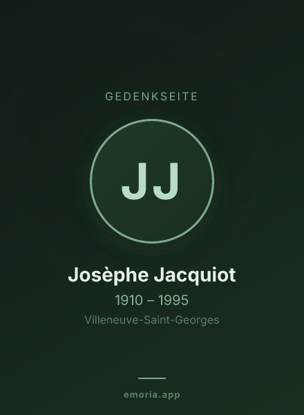 Gedenkportrait von Josèphe Jacquiot