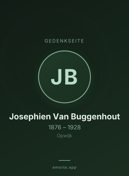 Gedenkportrait von Josephien Van Buggenhout