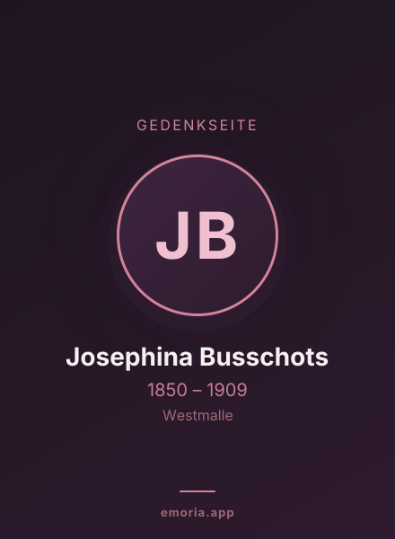 Gedenkportrait von Josephina Busschots