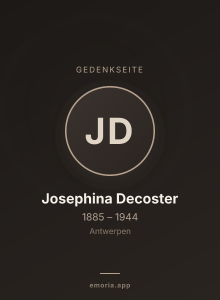 Gedenkportrait von Josephina Decoster