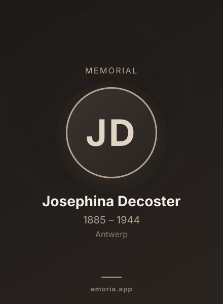 Memorial portrait of Josephina Decoster