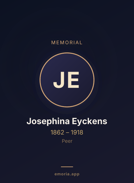 Memorial portrait of Josephina Eyckens