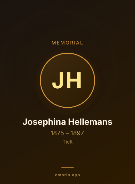 Memorial portrait of Josephina Hellemans