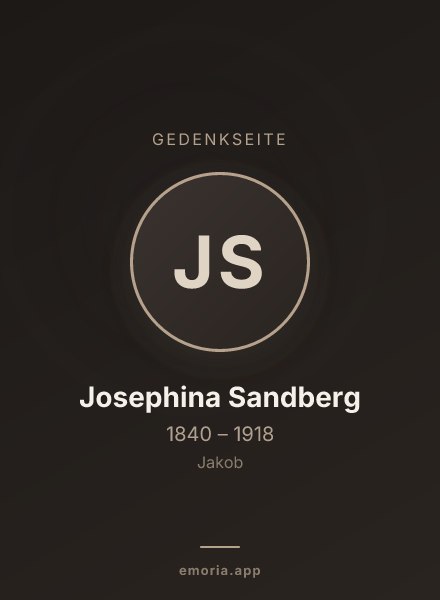 Gedenkportrait von Josephina Sandberg