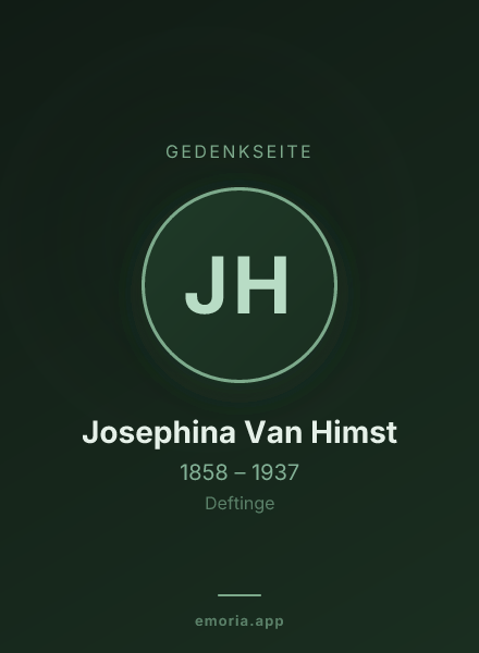 Gedenkportrait von Josephina Van Himst