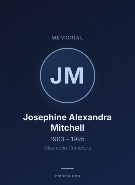Memorial portrait of Josephine Alexandra Mitchell