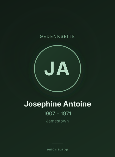 Gedenkportrait von Josephine Antoine