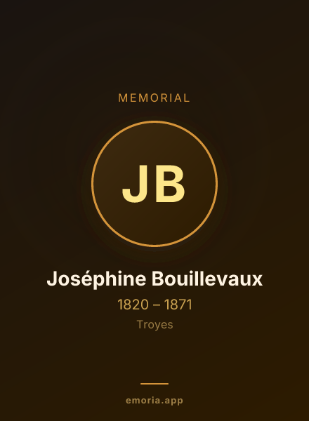 Memorial portrait of Joséphine Bouillevaux