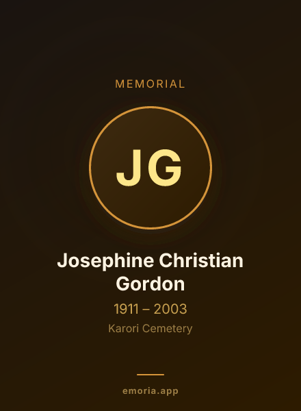 Memorial portrait of Josephine Christian Gordon