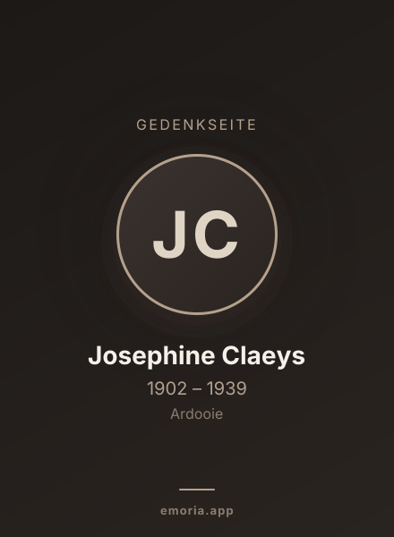 Gedenkportrait von Josephine Claeys