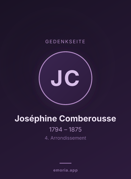 Gedenkportrait von Joséphine Comberousse