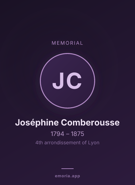 Memorial portrait of Joséphine Comberousse