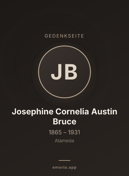 Gedenkportrait von Josephine Cornelia Austin Bruce