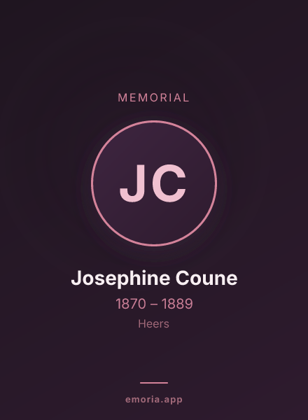 Memorial portrait of Josephine Coune