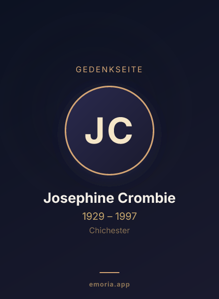 Gedenkportrait von Josephine Crombie