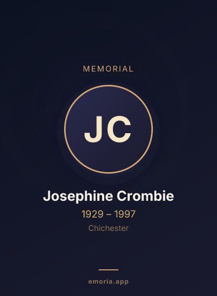 Memorial portrait of Josephine Crombie