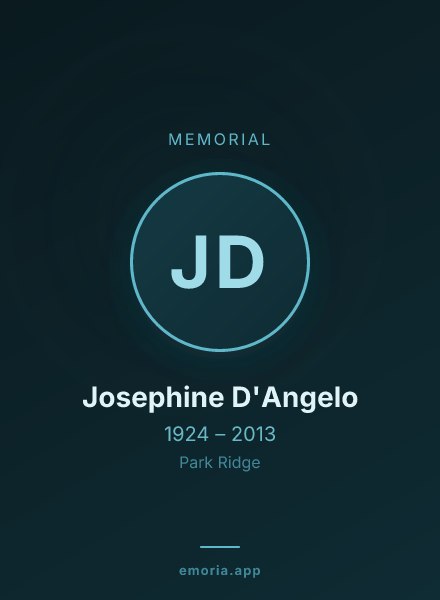 Memorial portrait of Josephine D'Angelo