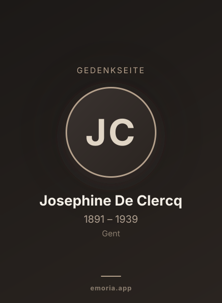Gedenkportrait von Josephine De Clercq