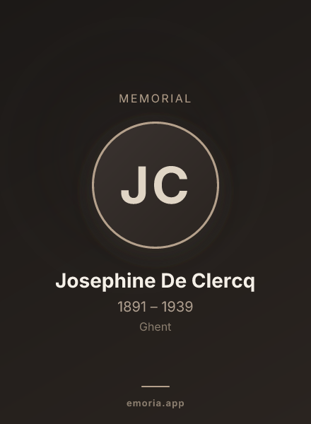 Memorial portrait of Josephine De Clercq