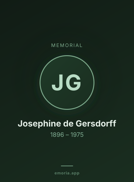 Memorial portrait of Josephine de Gersdorff