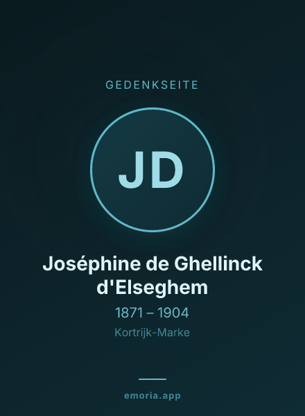 Gedenkportrait von Joséphine de Ghellinck d'Elseghem
