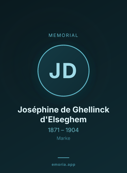 Memorial portrait of Joséphine de Ghellinck d'Elseghem